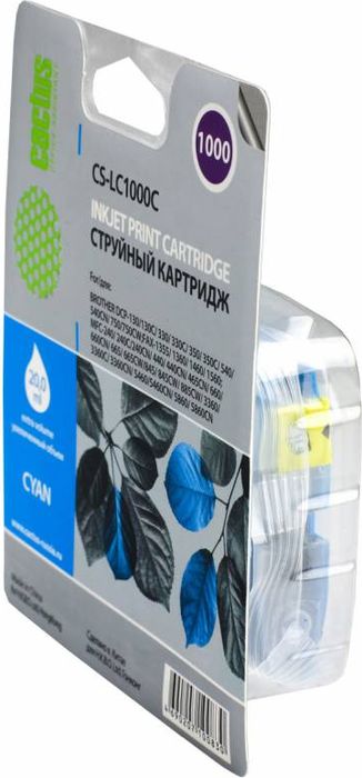 Cactus CS-LC1000C, Cyan картридж струйный для Brother DCP 130C/330С/MFC-240C/5460CNCS-LC1000C Cactus CS-LC1000C, Cyan картридж струйный для Brother DCP 130C/330С/MFC-240C/5460CNCS-LC1000CКартридж Cactus CS-LC1000C для струйных принтеров Brother. Расходные материалы Cactus для струйной печати максимизируют характеристики принтера. Обеспечивают повышенную четкость цветов и плавность переходов оттенков и полутонов, позволяют отображать мельчайшие детали изображения. Обеспечивают надежное качество печати.