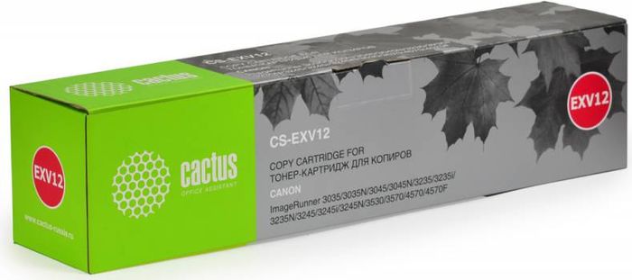 Cactus CS-EXV12, Black тонер-картридж для Canon IR3035/3045/3530CS-EXV12 Cactus CS-EXV12, Black тонер-картридж для Canon IR3035/3045/3530CS-EXV12Тонер-картридж Cactus CS-EXV12 для лазерных принтеров Canon IR3035/3045/3530. Расходные материалы Cactus для лазерной печати максимизируют характеристики принтера. Обеспечивают повышенную чёткость чёрного текста и плавность переходов оттенков серого цвета и полутонов, позволяют отображать мельчайшие детали изображения. Гарантируют надежное качество печати.