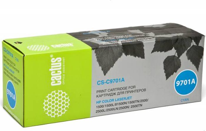 Cactus CS-C9701A, Cyan тонер-картридж для HP CLJ 2550/1500/2500CS-C9701A Cactus CS-C9701A, Cyan тонер-картридж для HP CLJ 2550/1500/2500CS-C9701AТонер-картридж Cactus CS-C9701A для лазерных принтеров HP CLJ 2550/1500/2500. Расходные материалы Cactus для лазерной печати максимизируют характеристики принтера. Обеспечивают повышенную чёткость чёрного текста и плавность переходов оттенков серого цвета и полутонов, позволяют отображать мельчайшие детали изображения. Гарантируют надежное качество печати.