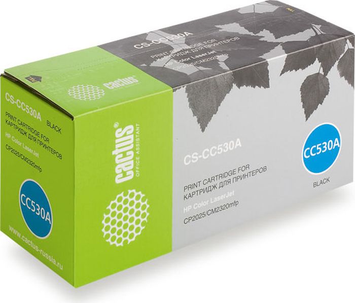 Cactus CS-CC530A, Black тонер-картридж для HP CLJ CP2025/CM2320CS-CC530A Cactus CS-CC530A, Black тонер-картридж для HP CLJ CP2025/CM2320CS-CC530AТонер-картридж Cactus CS-CC530A для лазерных принтеров HP CLJ CP2025/CM2320. Расходные материалы Cactus для лазерной печати максимизируют характеристики принтера. Обеспечивают повышенную чёткость чёрного текста и плавность переходов оттенков серого цвета и полутонов, позволяют отображать мельчайшие детали изображения. Гарантируют надежное качество печати.