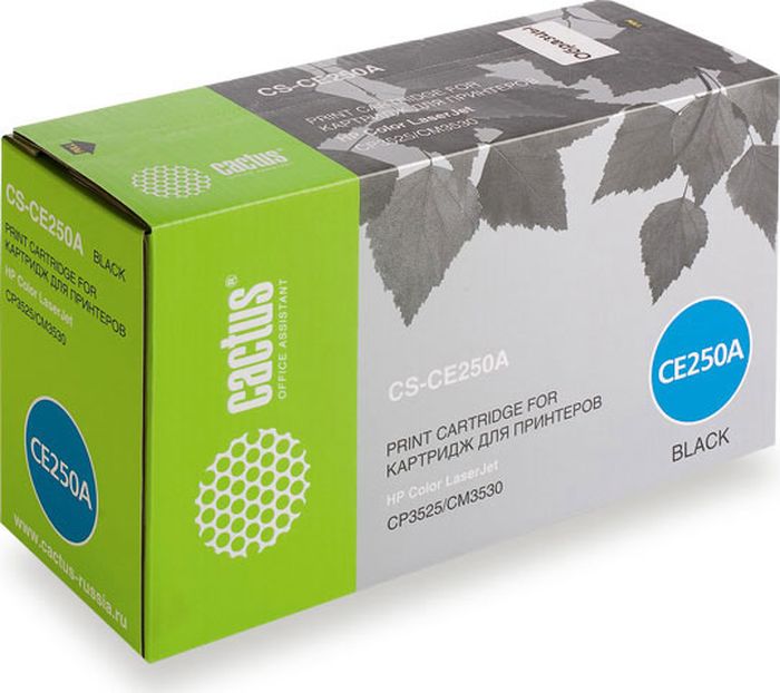 Cactus CS-CE250A, Black тонер-картридж для HP CLJ CP3525/CM3533CS-CE250A Cactus CS-CE250A, Black тонер-картридж для HP CLJ CP3525/CM3533CS-CE250AТонер-картридж Cactus CS-CE250A для лазерных принтеров HP CLJ CP3525/CM3533. Расходные материалы Cactus для лазерной печати максимизируют характеристики принтера. Обеспечивают повышенную чёткость чёрного текста и плавность переходов оттенков серого цвета и полутонов, позволяют отображать мельчайшие детали изображения. Гарантируют надежное качество печати.