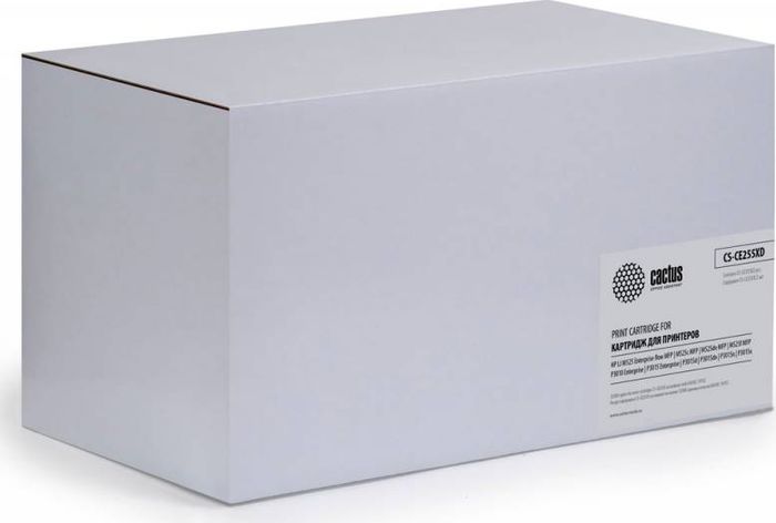 Cactus CS-CE255XD, Black тонер-картридж для HP LJ P3015CS-CE255XD Cactus CS-CE255XD, Black тонер-картридж для HP LJ P3015CS-CE255XDТонер-картридж Cactus CS-CE255XD для лазерных принтеров HP LJ P3015. Расходные материалы Cactus для лазерной печати максимизируют характеристики принтера. Обеспечивают повышенную чёткость чёрного текста и плавность переходов оттенков серого цвета и полутонов, позволяют отображать мельчайшие детали изображения. Гарантируют надежное качество печати. В комплект входит 2 тонер-картриджа.