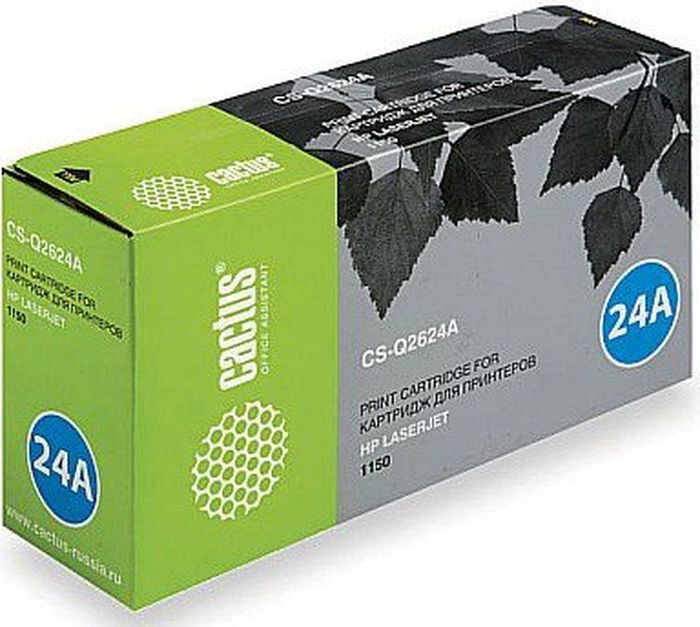 Cactus CS-Q2624A, Black тонер-картридж для HP LJ 1150CS-Q2624A Cactus CS-Q2624A, Black тонер-картридж для HP LJ 1150CS-Q2624AКартридж Cactus CS-Q2624A для лазерных принтеров HP LaserJet 1150 Расходные материалы CACTUS для монохромной лазерной печати максимизируют характеристики принтера. Обеспечивают повышенную чёткость чёрного текста и плавность переходов оттенков серого цвета и полутонов, позволяют отображать мельчайшие детали изображения. Обеспечивают надежное качество печати.