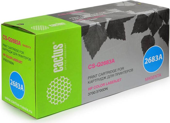 Cactus CS-Q2683A, Magenta тонер-картридж для HP CLJ 3700CS-Q2683A Cactus CS-Q2683A, Magenta тонер-картридж для HP CLJ 3700CS-Q2683AТонер Картридж Cactus CS-Q2683A пурпурный для HP CLJ 3700 (6000стр.)