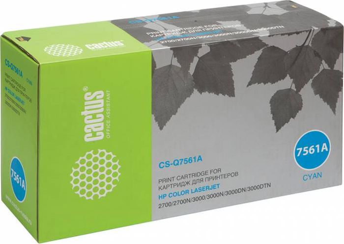 Cactus CS-Q7561A, Cyan тонер-картридж для HP LJ 2700/3000CS-Q7561A Cactus CS-Q7561A, Cyan тонер-картридж для HP LJ 2700/3000CS-Q7561AТонер-картридж Cactus CS-Q7561A для лазерных принтеров HP LJ 2700/3000. Расходные материалы Cactus для лазерной печати максимизируют характеристики принтера. Обеспечивают повышенную чёткость чёрного текста и плавность переходов оттенков серого цвета и полутонов, позволяют отображать мельчайшие детали изображения. Гарантируют надежное качество печати.