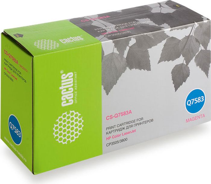 Cactus CS-Q7583A, Magenta тонер-картридж для HP CLJ CP3505/3800CS-Q7583A Cactus CS-Q7583A, Magenta тонер-картридж для HP CLJ CP3505/3800CS-Q7583AТонер-картридж Cactus CS-Q7583A для лазерных принтеров HP CLJ CP3505/3800. Расходные материалы Cactus для лазерной печати максимизируют характеристики принтера. Обеспечивают повышенную чёткость чёрного текста и плавность переходов оттенков серого цвета и полутонов, позволяют отображать мельчайшие детали изображения. Гарантируют надежное качество печати.