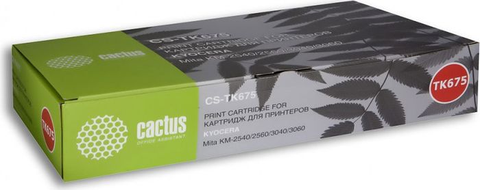 Cactus CS-TK675, Black тонер-картридж для Kyocera Mita KM 2540/2560/3040/3060CS-TK675 Cactus CS-TK675, Black тонер-картридж для Kyocera Mita KM 2540/2560/3040/3060CS-TK675Тонер-картридж Cactus CS-TK675 для лазерных принтеров Kyocera Mita KM 2540/2560/3040/3060. Расходные материалы Cactus для лазерной печати максимизируют характеристики принтера. Обеспечивают повышенную чёткость чёрного текста и плавность переходов оттенков серого цвета и полутонов, позволяют отображать мельчайшие детали изображения. Гарантируют надежное качество печати.