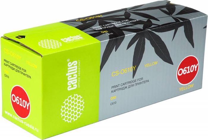 Cactus CS-O610Y, Yellow тонер-картридж для Oki C610CS-O610Y Cactus CS-O610Y, Yellow тонер-картридж для Oki C610CS-O610YТонер-картридж Cactus CS-O610Y для лазерных принтеров Oki C610. Расходные материалы Cactus для лазерной печати максимизируют характеристики принтера. Обеспечивают повышенную чёткость чёрного текста и плавность переходов оттенков серого цвета и полутонов, позволяют отображать мельчайшие детали изображения. Гарантируют надежное качество печати.