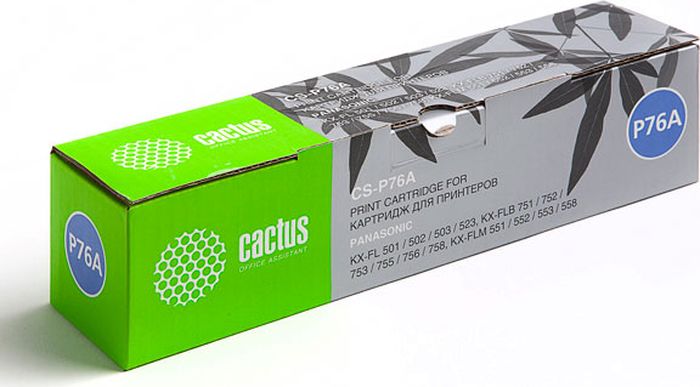 Cactus CS-P76A, Black тонер-картридж для Panasonic KX-FLM553RU/FLB758RU/FLB753RU/FL503RU/FL523RUCS-P76A Cactus CS-P76A, Black тонер-картридж для Panasonic KX-FLM553RU/FLB758RU/FLB753RU/FL503RU/FL523RUCS-P76AТонер-картридж Cactus CS-P76A для лазерных принтеров Panasonic KX-FLM553RU/FLB758RU/FLB753RU/FL503RU/FL523RU. Расходные материалы Cactus для лазерной печати максимизируют характеристики принтера. Обеспечивают повышенную чёткость чёрного текста и плавность переходов оттенков серого цвета и полутонов, позволяют отображать мельчайшие детали изображения. Гарантируют надежное качество печати.