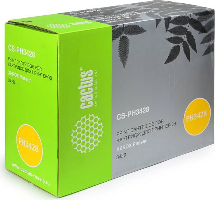 Cactus CS-PH3428X 106R01246, Black тонер-картридж для Xerox Phaser 3428CS-PH3428X Cactus CS-PH3428X 106R01246, Black тонер-картридж для Xerox Phaser 3428CS-PH3428XТонер-картридж Cactus CS-PH3428X 106R01246 для лазерных принтеров Xerox Phaser 3428. Расходные материалы Cactus для лазерной печати максимизируют характеристики принтера. Обеспечивают повышенную чёткость чёрного текста и плавность переходов оттенков серого цвета и полутонов, позволяют отображать мельчайшие детали изображения. Гарантируют надежное качество печати.