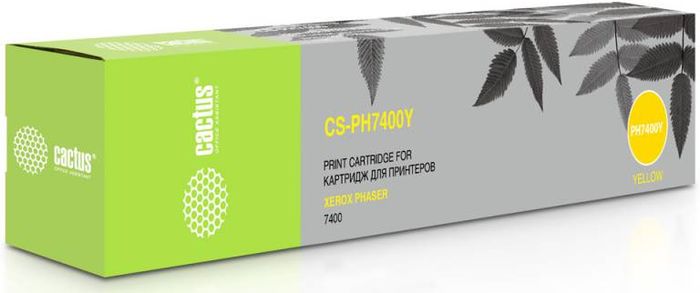 Cactus CS-PH7400Y 106R01152, Yellow тонер-картридж для Xerox Phaser 7400CS-PH7400Y Cactus CS-PH7400Y 106R01152, Yellow тонер-картридж для Xerox Phaser 7400CS-PH7400YТонер-картридж Cactus CS-PH7400Y 106R01152 для лазерных принтеров Xerox Phaser 7400. Расходные материалы Cactus для лазерной печати максимизируют характеристики принтера. Обеспечивают повышенную чёткость чёрного текста и плавность переходов оттенков серого цвета и полутонов, позволяют отображать мельчайшие детали изображения. Гарантируют надежное качество печати.