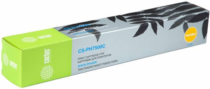 Cactus CS-PH7500C 106R01443, Cyan тонер-картридж для Xerox Phaser 7500CS-PH7500C Cactus CS-PH7500C 106R01443, Cyan тонер-картридж для Xerox Phaser 7500CS-PH7500CТонер-картридж Cactus CS-PH7500C 106R01443 для лазерных принтеров Xerox Phaser 7500. Расходные материалы Cactus для лазерной печати максимизируют характеристики принтера. Обеспечивают повышенную чёткость чёрного текста и плавность переходов оттенков серого цвета и полутонов, позволяют отображать мельчайшие детали изображения. Гарантируют надежное качество печати.