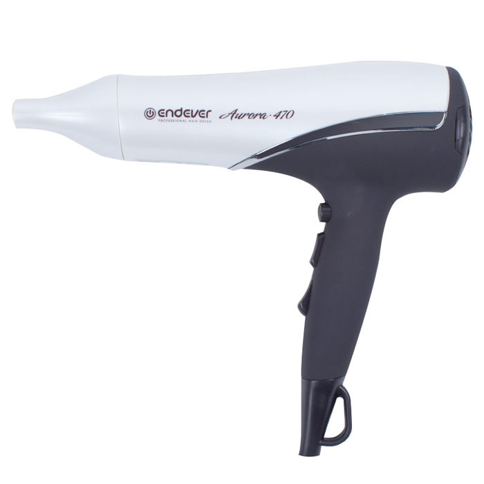 Endever Aurora-470 фенAurora 470 Endever Aurora-470 фенAurora 470Стильный и компактный фен Endever Aurora-470 имеет мощность 2600 Вт и оснащен режимом холодный воздух. Фен оборудован двухступенчатым переключателем мощности и трехступенчатым переключателем температуры. Нескользящее покрытие ручки корпуса приятно и удобно в использовании. К фену Aurora-470 прилагается узкая насадка-концентратор, а для подвешивания предусмотрена удобная петля. Прибор надежно защищен от перегрева.