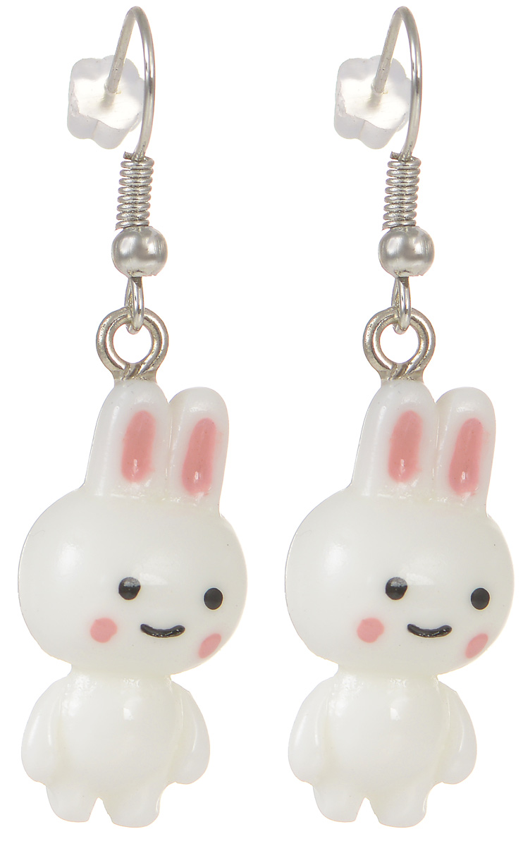 Серьги Kawaii Factory Зайчики, цвет: белый. KW092-000175KW092-000175 Серьги Kawaii Factory Зайчики, цвет: белый. KW092-000175KW092-000175Милые серьги Зайчики от Kawaii Factory помогут разнообразить серые будни и непременно поднимут настроение! Серьги выполнены из пластика и снабжены удобными замочками-петлями. Небольшой размер позволяет сочетать их с другими украшениями, а яркий цвет и оригинальный дизайн выделят своего обладателя из толпы и привлекут внимание. Серьги Зайчики станут прекрасным подарком для любителей необычных украшений.