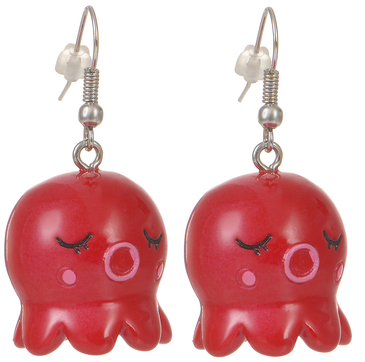 Серьги Kawaii Factory Осьминоги, цвет: красный. KW092-000134KW092-000134 Серьги Kawaii Factory Осьминоги, цвет: красный. KW092-000134KW092-000134Милые серьги Осьминоги от Kawaii Factory помогут разнообразить серые будни и непременно поднимут настроение! Серьги выполнены из пластика и снабжены удобными замочками-петлями. Небольшой размер позволяет сочетать их с другими украшениями, а яркий цвет и оригинальный дизайн выделят своего обладателя из толпы и привлекут внимание. Серьги Осьминоги станут прекрасным подарком для любителей необычных украшений.