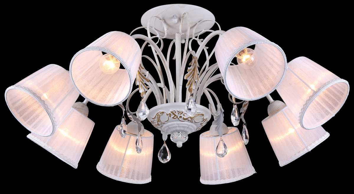 Люстра Natali Kovaltseva 10853/8C Gold Ivory10853/8C GOLD IVORY Люстра Natali Kovaltseva 10853/8C Gold Ivory10853/8C GOLD IVORYВ коллекциях NATALI KOVALTSEVA представлены разные стили – от классики до хайтека. Дизайн и технологическая составляющая продукции разрабатывается в R&D центре компании, который находится в г. Дюссельдорф, Германия. При производстве нашей продукции используются высококачественные и эксклюзивные материалы: хрусталь ASFOR, муранское стекло, перламутр, 24-каратное золото, бронза. Производство светильников соответствует стандарту системы менеджмента качества ISO 9001-2000. На всю продукцию ТМ Natali Kovaltseva распространяется гарантия.