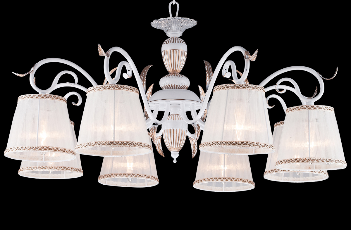 Люстра Natali Kovaltseva Iris 11389/8C White GoldIRIS 11389/8C WHITE GOLD Люстра Natali Kovaltseva Iris 11389/8C White GoldIRIS 11389/8C WHITE GOLDВ коллекциях NATALI KOVALTSEVA представлены разные стили – от классики до хайтека. Дизайн и технологическая составляющая продукции разрабатывается в R&D центре компании, который находится в г. Дюссельдорф, Германия. При производстве нашей продукции используются высококачественные и эксклюзивные материалы: хрусталь ASFOR, муранское стекло, перламутр, 24-каратное золото, бронза. Производство светильников соответствует стандарту системы менеджмента качества ISO 9001-2000. На всю продукцию ТМ Natali Kovaltseva распространяется гарантия.