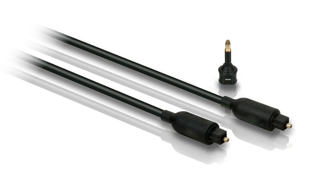 Philips SWA2522W/10 оптоволоконный аудио кабель + Jack-адаптер, 1.5 мSWA2522W/10 Philips SWA2522W/10 оптоволоконный аудио кабель + Jack-адаптер, 1.5 мSWA2522W/10Кабель Philips SWA2522W/10 обеспечит оптимальную работу компонентов, наилучшее качество соединения для передачи аудиосигнала между компонентами. · Высококачественное оптическое волокно Оптически чистый световод передает цифровую информацию на компоненты системы для непревзойденного HD-звука. · Нескользящий эргономичный захват для простоты использования Нескользящий захват делает подключение компонентов эргономичным и удобным. · Литой штекер для надежного соединения Литые штекеры обеспечивают надежное соединение компонентов и дополнительную прочность. · Гибкая полихлорвиниловая оболочка Гибкая полихлорвиниловая оболочка обеспечивает защиту сердечника кабеля. Служит также для дополнительной прочности и удобства установки. · Резиновый кабельный зажим Резиновый кабельный зажим обеспечивает безопасное и в то же время гибкое соединение между устройством и разъемом.