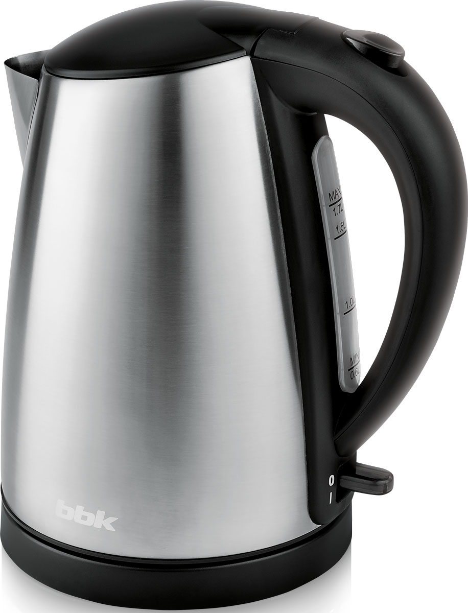 BBK EK1705S, Metallic электрический чайникEK1705S мет BBK EK1705S, Metallic электрический чайникEK1705S метЭлектрический чайник BBK EK1705S, корпус которого выполнен из нержавеющей стали, мощностью 2200 Bт и емкостью 1,7 литра - это сочетание качества и долговечности. Благодаря английскому контроллеру, установленному в приборе, чайник прослужит в 5 раз дольше обычного, обеспечивая до 15000 закипаний. Модель оснащена многоуровневой защитой: автоматическое отключение при закипании, отключение при недостаточном количестве воды и отключение при снятии чайника с базы. Прибор установлен на удобную подставку с возможностью поворота на 360 градусов и с отделением для хранения шнура. Помимо этого отличительной особенностью является удобный носик для наливания и шкала уровня воды. Съемный фильтр от накипи и скрытый нагревательный элемент гарантированно обеспечат надежность, долговечность и максимально комфортное ежедневное использование.