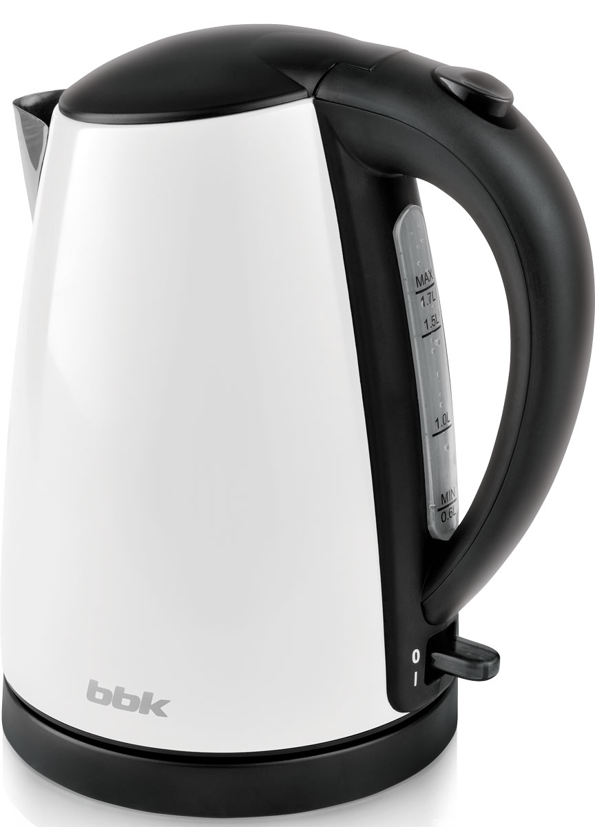 BBK EK1705S, White Black электрический чайникEK1705S бел/чер BBK EK1705S, White Black электрический чайникEK1705S бел/черЭлектрический чайник BBK EK1705S, корпус которого выполнен из нержавеющей стали, мощностью 2200 Bт и емкостью 1,7 литра - это сочетание качества и долговечности. Благодаря английскому контроллеру, установленному в приборе, чайник прослужит в 5 раз дольше обычного, обеспечивая до 15000 закипаний. Модель оснащена многоуровневой защитой: автоматическое отключение при закипании, отключение при недостаточном количестве воды и отключение при снятии чайника с базы. Прибор установлен на удобную подставку с возможностью поворота на 360 градусов и с отделением для хранения шнура. Помимо этого отличительной особенностью является удобный носик для наливания и шкала уровня воды. Съемный фильтр от накипи и скрытый нагревательный элемент гарантированно обеспечат надежность, долговечность и максимально комфортное ежедневное использование.