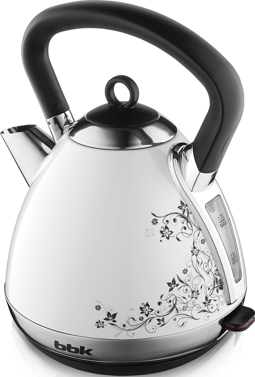 BBK EK1710S, White Black электрический чайникEK1710S бел/чер BBK EK1710S, White Black электрический чайникEK1710S бел/черДизайнерский электрический чайник BBK EK1710S с корпусом из нержавеющей стали, мощностью 2400 Bт и емкостью 1,7 литра - это сочетание качества и долговечности. Благодаря английскому контроллеру, установленному в приборе, чайник прослужит в 5 раз дольше обычного, обеспечивая до 15000 закипаний. Модель оснащена многоуровневой защитой: автоматическое отключение при закипании, отключение при недостаточном количестве воды и отключение при снятии чайника с базы. Прибор установлен на удобную подставку с возможностью поворота на 360 градусов и с отделением для хранения шнура. Помимо этого отличительной особенностью является удобный носик для наливания и шкала уровня воды. Съемный фильтр от накипи и скрытый нагревательный элемент гарантированно обеспечат надежность, долговечность и максимально комфортное ежедневное использование.