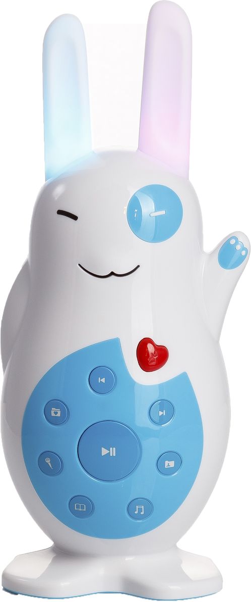 Alilo Ночник-игрушка музыкальный V860903 Alilo Ночник-игрушка музыкальный V860903Классный зайчик Alilo V8 играет разную музыку, рассказывает сказки, воспроизводит записанный вами контент или голос, а также светится ушками в темноте. NEW! Функция Bluetooth: проигрывайте музыку с других устройств Безопасно для ребёнка: конструкция без острых краёв Прочный, как танк. Если бы танки делались из ABS пластика Мягкие силиконовые ушки могут светиться 5 часов непрерывной игры без подзарядки! Зарядка через USB (кабель прилагается) Можно записать с компьютера свои звуковые файлы Умеет записывать ваш голос! Встроенная 4 Гб микро SD карта Успокаивающие звуки для крепкого сна ребёнка (белый шум) Помнит, где остановилось проигрывание Блокиратор кнопок Яркая инструкция на русском и гарантия 30 дней Громкость регулируется с помощью хвостика