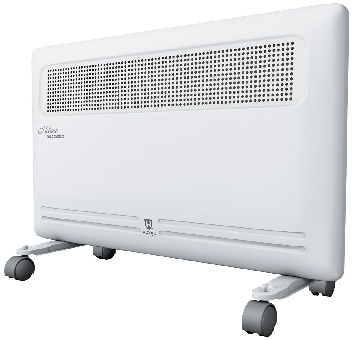 Royal Clima REC-M1500M электрический конвекторREC-M1500M Royal Clima REC-M1500M электрический конвекторREC-M1500MКонвектор Royal Milano Meccanico - это идеальное сочетание высокого качества, производительности и безопасности использования в изысканном итальянском дизайне. Эксклюзивная конструкция воздухораздаточного отверстия увеличенной площади обеспечивает равномерный прогрев всего помещения. Высокая эффективность работы конвектора достигается благодаря литому алюминиевому нагревательному X-элементу X-ROYAL Long Life Heater, который обладает увеличенной площадью теплообмена и сниженной температурой поверхности. Нагревательный элемент нового поколения обеспечивает мгновенный разогрев за 10-20 секунд, высокую эффективность распределения тепла, и при этом не пересушивает воздух и не сжигает кислород. Все необходимые опции и режимы, система безопасной эксплуатации Security Project, легкая установка и эксплуатация делают Royal Milano Meccanico незаменимым для вашего дома.