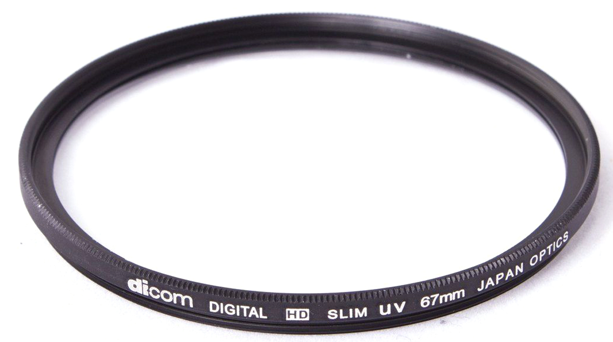 Dicom D-UVS67 UV Slim тонкооправный фильтр (67 мм)D-UVS67 Dicom D-UVS67 UV Slim тонкооправный фильтр (67 мм)D-UVS67Фильтр Dicom D-UVS67 в металлической ультратонкой оправе (толщина 3,25 мм) используется для защиты объектива от пыли, царапин, загрязнений. Снижает дымку и увеличивает контрастность за счет отсечки ультрафиолетового спектра.