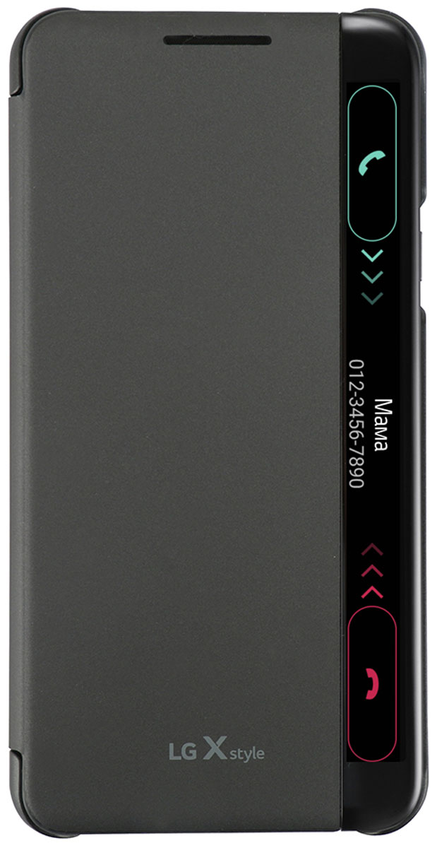 LG Flip Cover чехол для LG X Style, BlackCFV-220.AGRATB LG Flip Cover чехол для LG X Style, BlackCFV-220.AGRATBLG Flip Cover для LG X Style имеет утонченный дизайн с тканевым узором на задней крышке. Быстрый доступ к основным функциям: звонки, оповещения, смс, не открывая чехла. Конструкция чехла надежно защитит смартфон от повреждений, царапин и пыли. Имеется свободный доступ ко всем кнопкам и разъемам телефона.