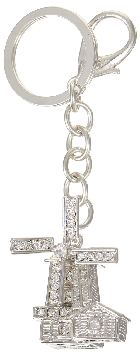 Брелок Fashion House, цвет: серебряный. FH26968FH26968 Брелок Fashion House, цвет: серебряный. FH26968FH26968Изысканный и оригинальный брелок Fashion House выполнен из металла в виде мельницы, украшен стразами и оснащен крупным удобным карабином. Изделие посажено на массивную эффектную цепочку, имеет подвижные лопасти и крепится к кольцу. Брелок от Fashion House может стать милым дополнением к подарку или украсить повседневную вещь, подчеркнув индивидуальность его обладателя.