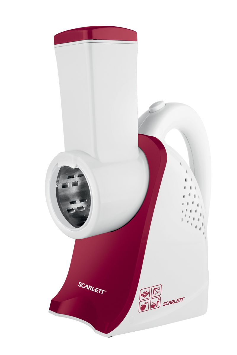Scarlett SC-KP45S01, White Berry электрическая овощерезкаSC-KP45S01 B Scarlett SC-KP45S01, White Berry электрическая овощерезкаSC-KP45S01 BИзмельчитель электрический Scarlett SC-KP45S01 - незаменимый помощник на кухне для хозяйки. Устройство предназначено для переработки различных продуктов. Компактные габариты прибора позволяют хранить его в ящике кухонного стола или на полке шкафа. Удобная ручка позволяет сделать использование прибора еще более комфортным. В комплекте с электрическим измельчителем Scarlett SC-KP45S01 идут четыре насадки-терки. Сменные насадки легко снимаются и моются. Модель изготовлена из прочного пластика, обеспечивающего прочность и долгосрочность устройства.