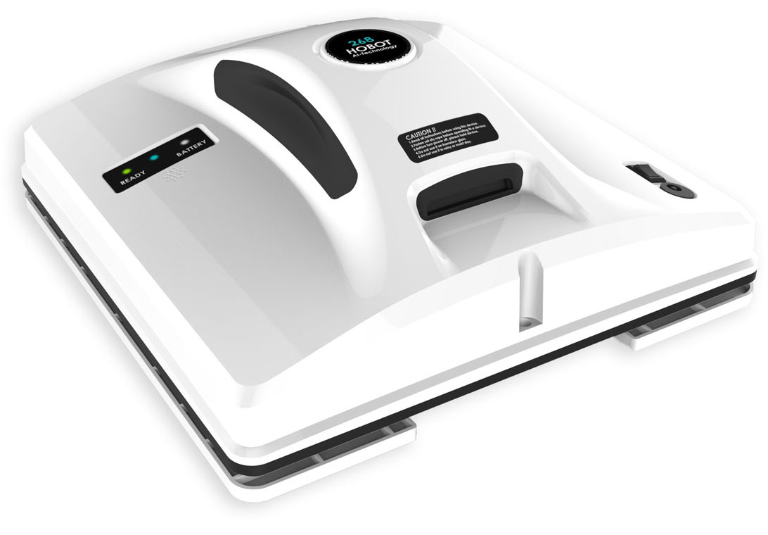 Hobot 268, White робот для мойки оконHOBOT-268 Hobot 268, White робот для мойки оконHOBOT-268Hобот HOBOT 268 — самый быстрый робот для чистки стекла в истории. Чтобы создать его, разработчики взяли за основу полюбившийся дизайн и полностью поменяли содержание. Установили тот же вакуумный двигатель, что и на HOBOT 188, но добавили две гусеницы, которые позволяют передвигаться с невероятной скоростью 12 см в секунду, что заметно сокращает время чистки больших поверхностей. А благодаря новому поколению салфеток из микрофибры и двойному проходу каждого стекла, качество очистки не хуже, чем у легендарного HOBOT 188. Не нравятся недоочищенные углы? Квадратными салфетками HOBOT 268 вычистит всю поверхность окна до последнего сантиметра. Нобот 268 - Небольшой Робот с огромными возможностями для больших окон.
