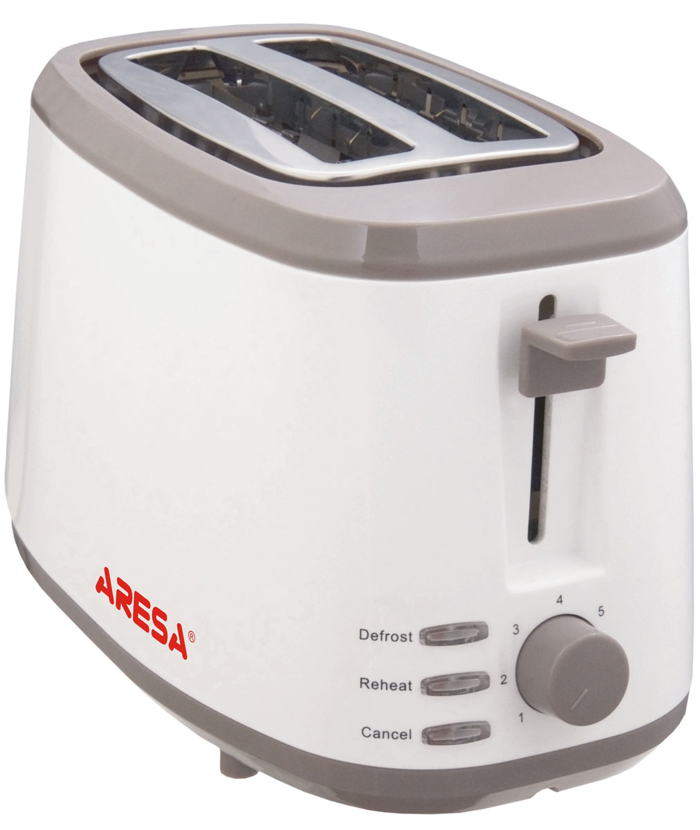 Aresa AR-3003 тостерAR-3003 Aresa AR-3003 тостерAR-3003Тостер Aresa AR-3003 имеет надежный и прочный корпус из термостойкого пластика. Вы можете регулировать степень поджаривания хлеба (доступно 6 режимов) по вашему вкусу. Прибор также имеет функцию отмены/подогрева/разморозки с LED индикацией. Съемный поддон для крошек и отсек для хранения шнура обеспечит комфортное и безопасное использование прибора.