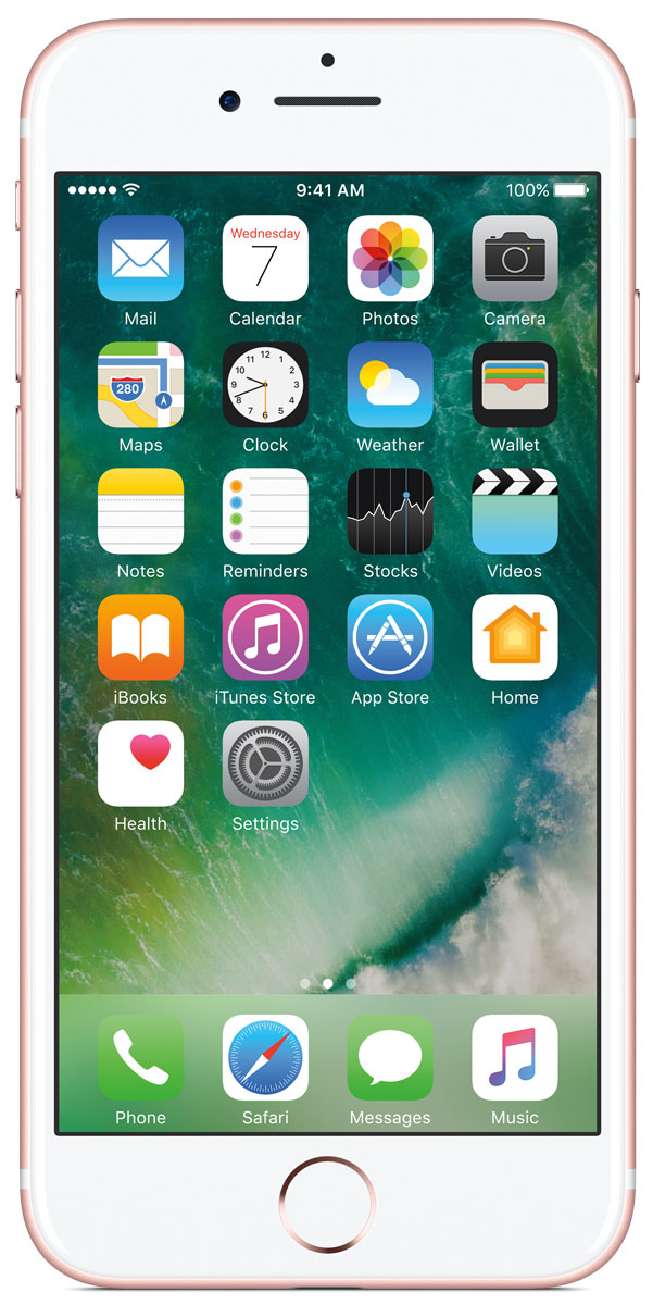 Apple iPhone 7 128GB, Rose GoldMN952RU/A Apple iPhone 7 128GB, Rose GoldMN952RU/AiPhone 7 оснащен великолепной камерой, которая позволяет делать невероятные снимки. Этот телефон обладает высокой производительностью и самым долговечным аккумулятором среди всех моделей iPhone, великолепными стереодинамиками, системой широкой цветопередачи от камеры на экран. Для iPhone 7 доступны два новых великолепных цвета корпуса, а также обеспечивается защита от воды и пыли. В iPhone 7 встроена самая популярная в мире камера. Благодаря совершенно новым функциям она стала ещё лучше. 12-мегапиксельная камера в iPhone 7 оснащена системой оптической стабилизации изображения, обладает высокой светосилой f/1.8 и 6-элементным объективом для съёмки ярких фотографий и видео с высоким разрешением. Расширенный цветовой диапазон позволяет фиксировать яркие цвета во всех деталях. Другие усовершенствования камеры Новый процессор обработки сигнала изображения, созданный Apple, выполняет более 100 миллиардов операций на одной фотографии всего за 25 миллисекунд. Это...