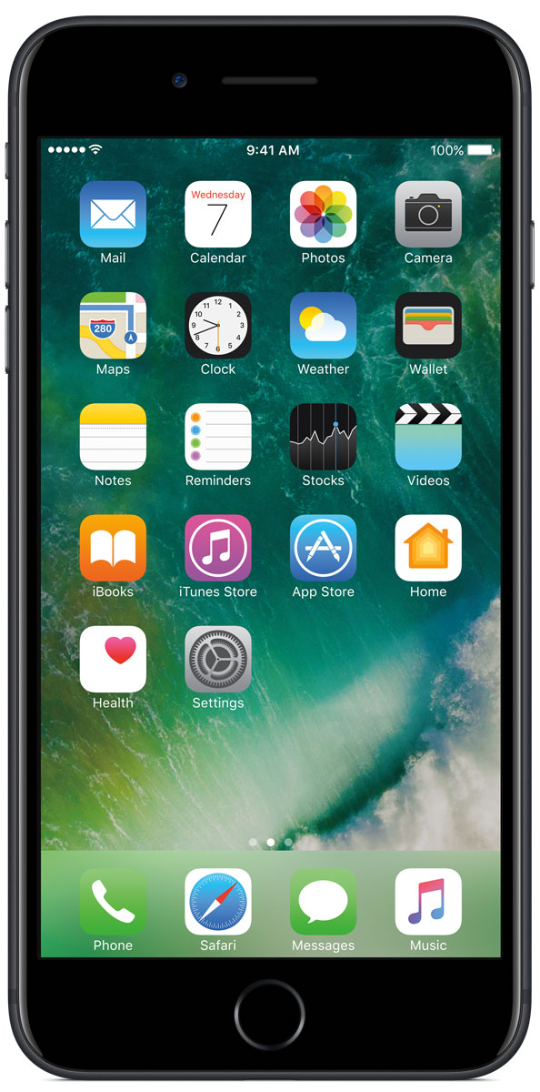 Apple iPhone 7 Plus 32GB, BlackMNQM2RU/A Apple iPhone 7 Plus 32GB, BlackMNQM2RU/AiPhone 7 Plus оснащен передовыми камерами, которые позволяют делать невероятные снимки, увеличенной производительностью и самым долговечным аккумулятором среди всех iPhone, великолепными стереодинамиками, системой широкой цветопередачи от камеры к дисплею, доступны в двух новых великолепных цветах, а также впервые на iPhone - защита от воды и пыли. В iPhone 7 Plus встроена самая популярная в мире камера. Благодаря совершенно новым функциям она стала ещё лучше. 12-мегапиксельная камера в iPhone 7 Plus оснащена системой оптической стабилизации изображения, обладает расширенной диафрагмой f/1.8 и 6-элементным объективом для съёмки ещё более ярких и детальных фотографий и видео. Расширенный цветовой диапазон позволяет фиксировать яркие цвета во всех деталях. В iPhone 7 Plus встроена такая же 12-мегапиксельная широкоугольная камера, как в iPhone 7, а также камера с телеобъективом. Вместе они обеспечивают 2-кратный оптический зум и 10-кратный цифровой зум при...
