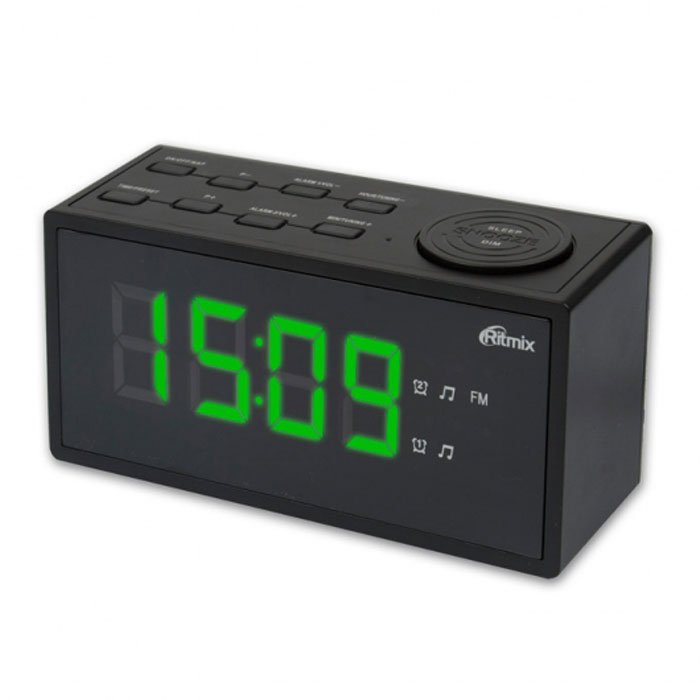 Ritmix RRC-1212, Black радиобудильникRRC-1212 BLACK Ritmix RRC-1212, Black радиобудильникRRC-1212 BLACKRitmix RRC-1212 - это компактные FM-радиочасы с функцией будильника. Встроенный дисплей имеет большие яркие цифры высотой 3 см. Модель удобна и проста в управлении и имеет множество полезных функций: несколько будильников с возможностью повтора, таймер выключения, настройка 20 радиостанций и регулировка подсветки. Длина кабеля: 1,4 м
