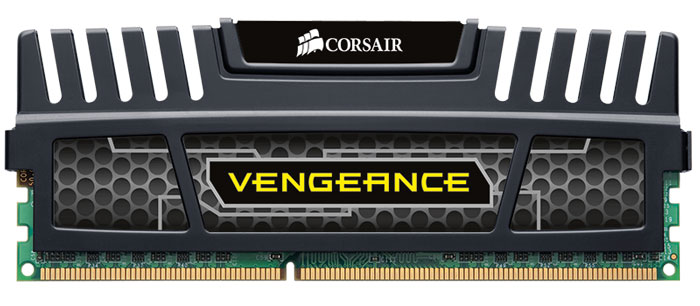 Corsair Vengeance DDR3 8Gb 1600 МГц модуль оперативной памяти (CMZ8GX3M1A1600C9)CMZ8GX3M1A1600C9 Corsair Vengeance DDR3 8Gb 1600 МГц модуль оперативной памяти (CMZ8GX3M1A1600C9)CMZ8GX3M1A1600C9Модуль Corsair Vengeance DDR3 разработан с учетом потребностей оверклокеров. В Vengeance DIMM используются микросхемы ОЗУ, отобранные специально для обеспечения высокого потенциала производительности. Алюминиевый радиатор модуля осуществляет теплоотвод и служит элементом агрессивного дизайна, который отлично подходит для геймерских компьютеров. Модуль памяти Vengeance специально разработан для новейших процессоров. Модуль Vengeance работает при напряжении 1,5 В, что обеспечивает максимальную совместимость со всеми процессорами Intel Core i3, i5 и i7, в том числе с процессорами семейства Intel 2-го поколения.