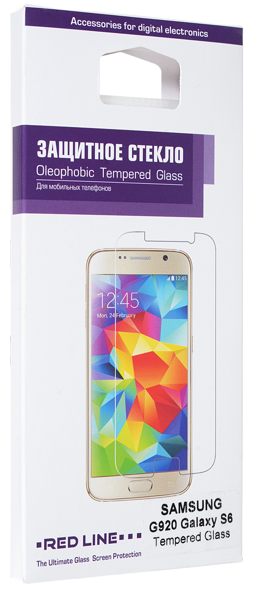 Red Line защитное стекло для Samsung Galaxy S6УТ000006288 Red Line защитное стекло для Samsung Galaxy S6УТ000006288Защитное стекло Red Line для Samsung Galaxy S6 предназначено для защиты поверхности экрана от царапин, потертостей, отпечатков пальцев и прочих следов механического воздействия. Оно имеет окаймляющую загнутую мембрану, а также олеофобное покрытие. Изделие изготовлено из закаленного стекла высшей категории, с высокой чувствительностью и сцеплением с экраном.