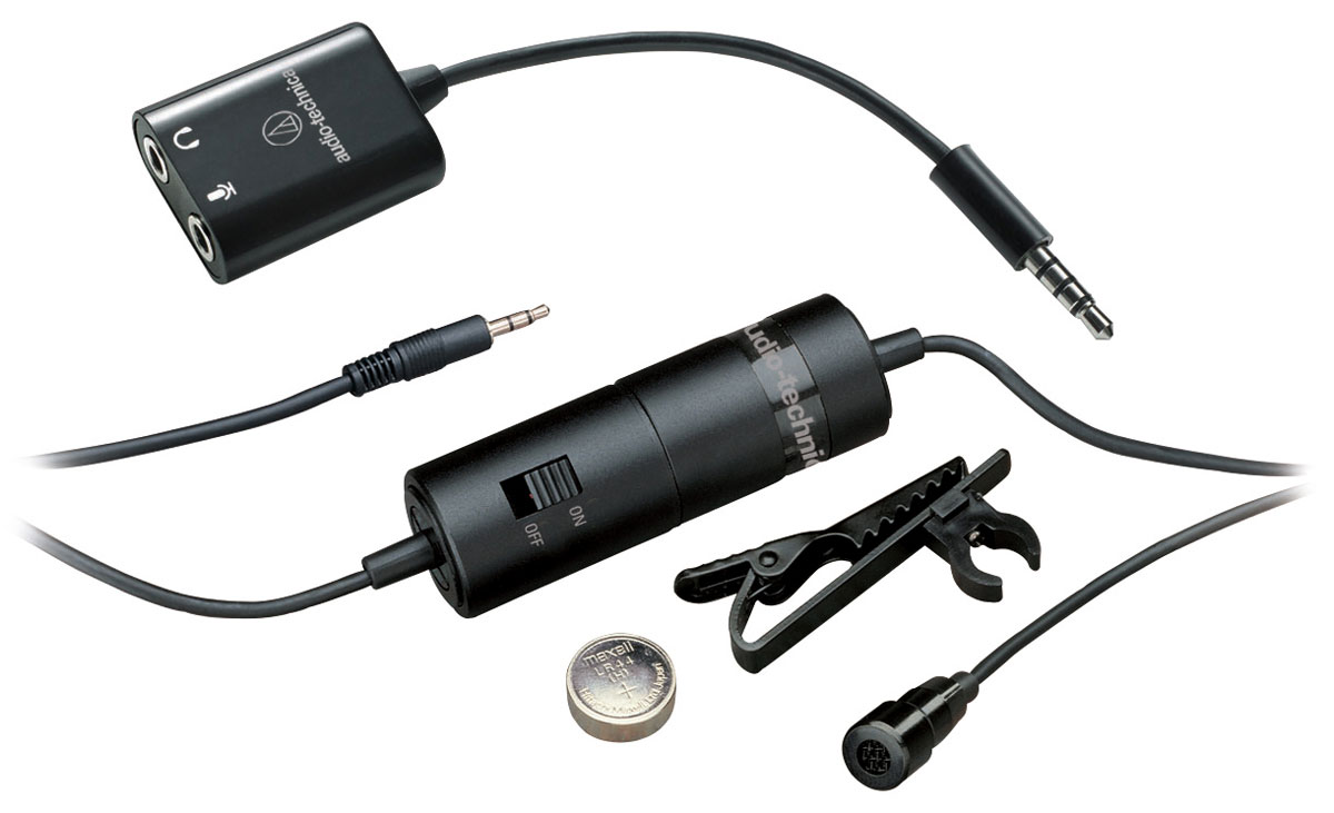 Audio-Technica ATR3350iS микрофон петличныйATR3350iS Audio-Technica ATR3350iS микрофон петличныйATR3350iSAudio-Technica ATR3350iS - петличный микрофон широкой направленности для записи голоса во время видеосъемки. Диаграмма направленности Omni-типа обеспечивает полный всенаправленный охват источников звука. За счет низкопрофильной конструкции обеспечивается минимальная видимость передающего устройства. Благодаря оснащению 6-метровым кабелем, получившим 3.5 мм штекер, данная модель может напрямую подключаться к большинству камер. В комплект поставки входит ветрозащита, удобный зажим для крепления к одежде и специальный переходник, позволяющий использовать данный микрофон со смартфоном.