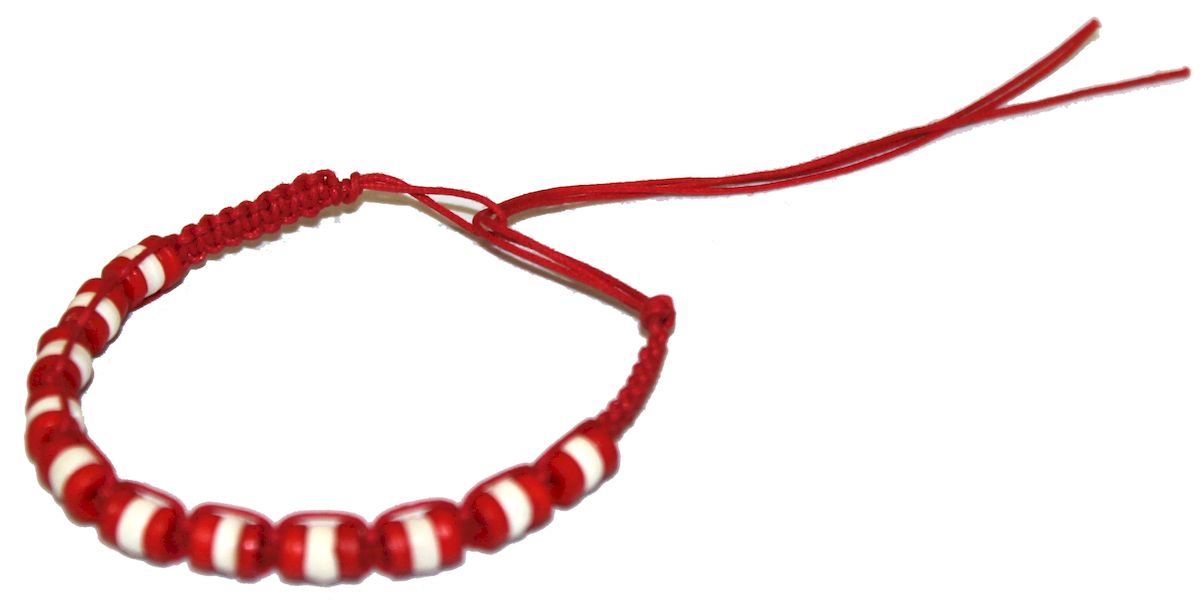 Браслет-фенечка Ethnica, цвет: красный. 338015338015-красный Браслет-фенечка Ethnica, цвет: красный. 338015338015-красныйОригинальный браслет-фенечка Ethnica выполнен из текстиля и костяных бусин. Браслет регулируется по размеру при помощи скользящего замка.