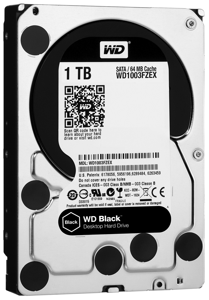 WD Black 1TB внутренний жесткий диск (WD1003FZEX)WD1003FZEX WD Black 1TB внутренний жесткий диск (WD1003FZEX)WD1003FZEXНакопители WD Black предназначены для настольных ПК и рассчитаны на опытных пользователей, которым нужно высокое быстродействие. Накопители WD Black станут незаменимыми помощниками для каждого творческого человека - фотографа, режиссера видеомонтажа, художника компьютерной графики или пользователя, желающего создать собственную систему. Благодаря беспрецедентному быстродействию они прекрасно подходят для хранения больших мультимедийных файлов (фотоснимков, видео или приложений). Эти жесткие диски специально для ресурсоемких задач и превосходно подходят для игр. Они такие емкие, что на них с легкостью поместится вся игровая библиотека и даже останется место для ее пополнения. Этот накопитель обеспечит вашему игровому ПК достаточно емкости для загрузки дополнительного игрового контента и максимальное быстродействие за счет твердотельного компонента, так что у вас еще не скоро возникнет потребность в его модернизации. На каждый диск WD...