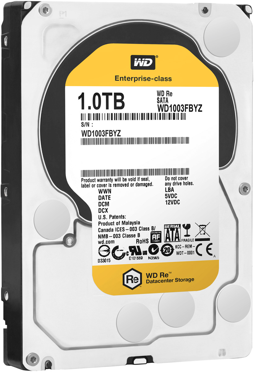 WD Re 1TB внутренний жесткий диск (WD1003FBYZ)WD1003FBYZ WD Re 1TB внутренний жесткий диск (WD1003FBYZ)WD1003FBYZМодель WD Re, созданная с применением передовых технологий, обеспечивающих стабильно высокую скорость работы в самых различных системах, и обладающая нагрузочной способностью в десять раз выше, чем накопители для настольных ПК - это рабочая лошадка семейства накопителей WD для ЦОД. Накопитель превосходно подходит для дисковых массивов, для которых требуются самые надежные диски. Благодаря своему высокому быстродействию, емкости и надежности модель WD Re превосходно подходит для хранилищ данных, систем добычи данных и высокоскоростных вычислительных систем. Этот накопитель, рассчитанный на обработку до 550 ТБ данных в год, имеет самую высокую нагрузочную способность среди 3,5-дюймовых жестких дисков и может работать быстро и надежно в любых ЦОД. Этот скоростной накопитель с MTBF до 2 млн. часов отличается высочайшей надежностью при круглосуточной работе в самых требовательных системах хранения. Система позиционирования головок с...