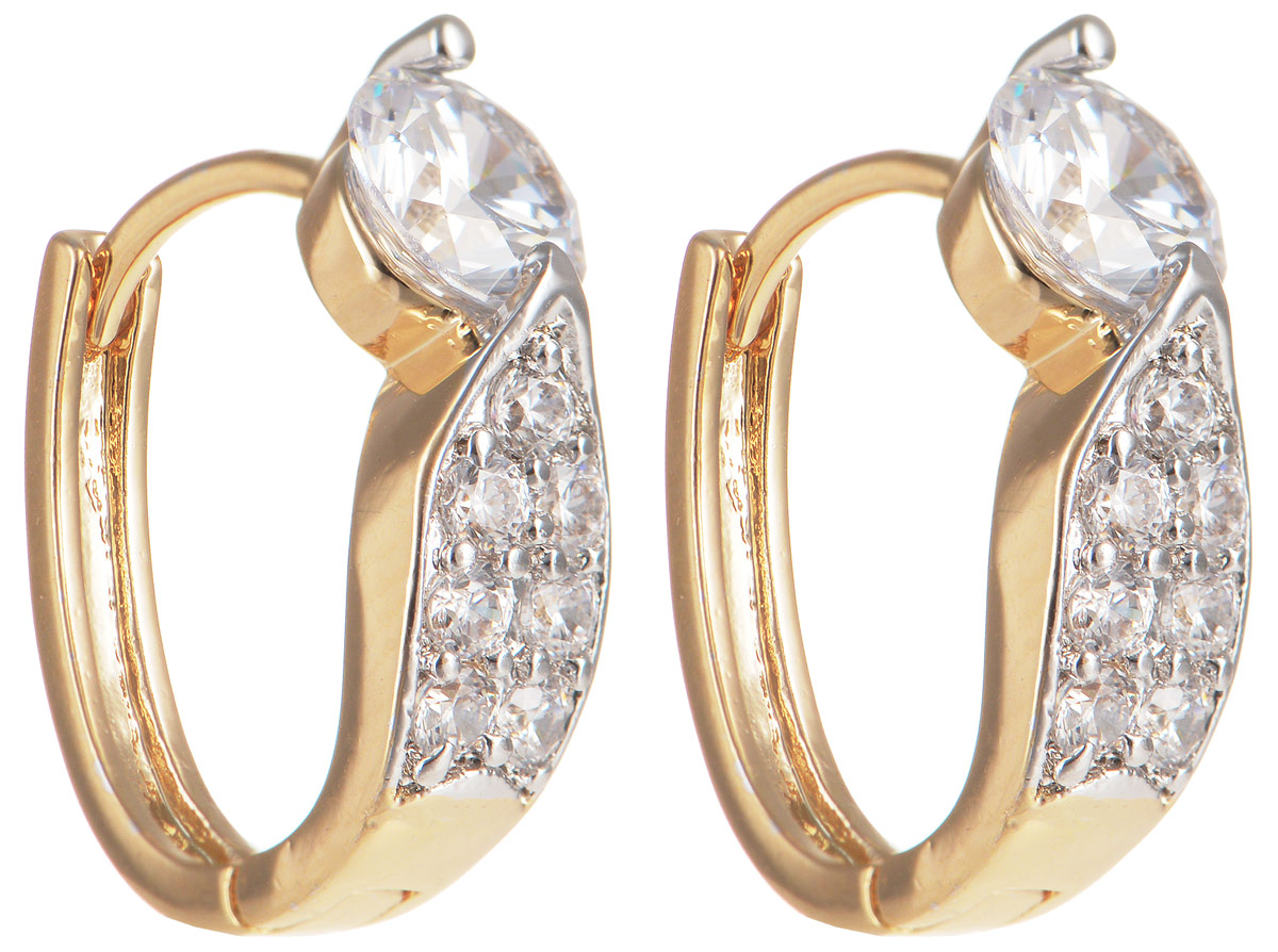 Серьги Taya, цвет: золотистый. T-B-11680T-B-11680-EARR-GOLD Серьги Taya, цвет: золотистый. T-B-11680T-B-11680-EARR-GOLDЭлегантные серьги Taya выполнены из бижутерного сплава и дополнены цирконами. Застегивается изделие с помощью английского замка. Такие серьги позволят вам с легкостью воплотить самую смелую фантазию и создать собственный, неповторимый образ.