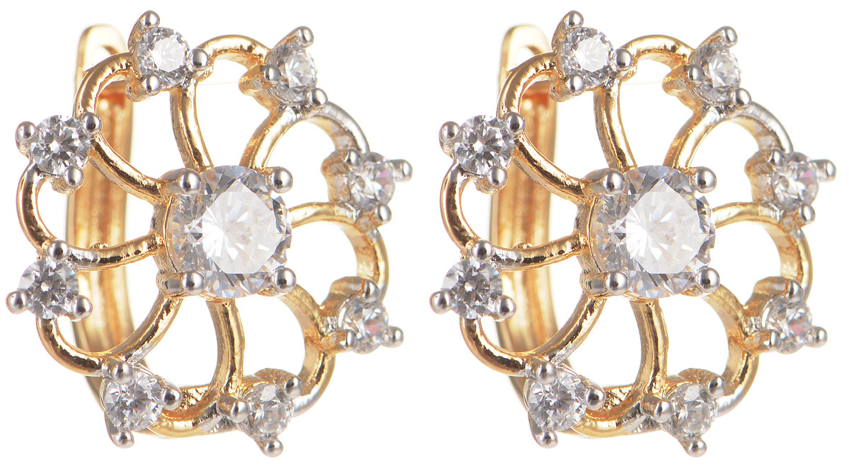 Серьги Taya, цвет: золотистый. T-B-11664T-B-11664-EARR-GOLD Серьги Taya, цвет: золотистый. T-B-11664T-B-11664-EARR-GOLDМодные позолоченные серьги Taya изготовлены из бижутерного сплава и оформлены цирконами. Застегивается изделие с помощью английского замка. Оригинальные серьги внесут изюминку, как в повседневный, так и в выходной образ и позволят выделиться среди окружающих.