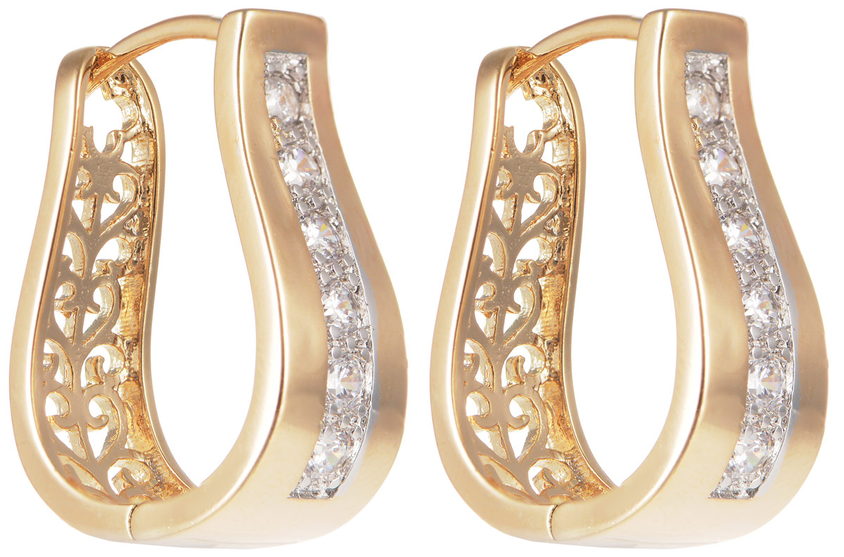 Серьги Taya, цвет: золотистый. T-B-11627T-B-11627-EARR-GOLD Серьги Taya, цвет: золотистый. T-B-11627T-B-11627-EARR-GOLDМодные позолоченные серьги Taya изготовлены из бижутерного сплава и оформлены цирконами. Изделие застегивается с помощью замка-конго. Оригинальные серьги внесут изюминку, как в повседневный, так и в выходной образ и позволят выделиться среди окружающих.