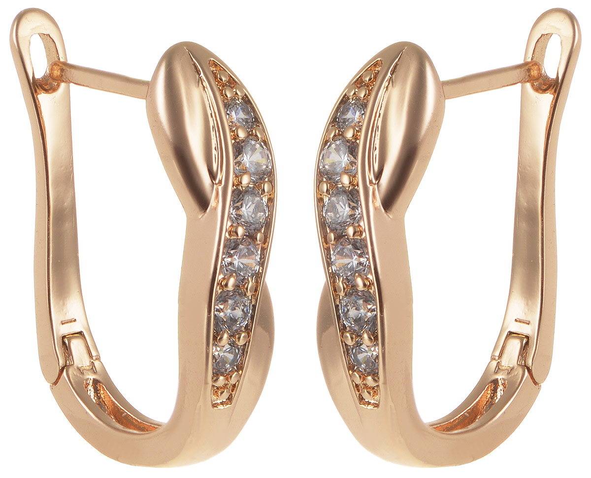 Серьги Taya, цвет: золотистый. T-B-11683T-B-11683-EARR-GOLD Серьги Taya, цвет: золотистый. T-B-11683T-B-11683-EARR-GOLDМодные позолоченные серьги Taya изготовлены из бижутерного сплава и оформлены цирконами. Застегивается изделие с помощью английского замка. Оригинальные серьги внесут изюминку, как в повседневный, так и в выходной образ и позволят выделиться среди окружающих.