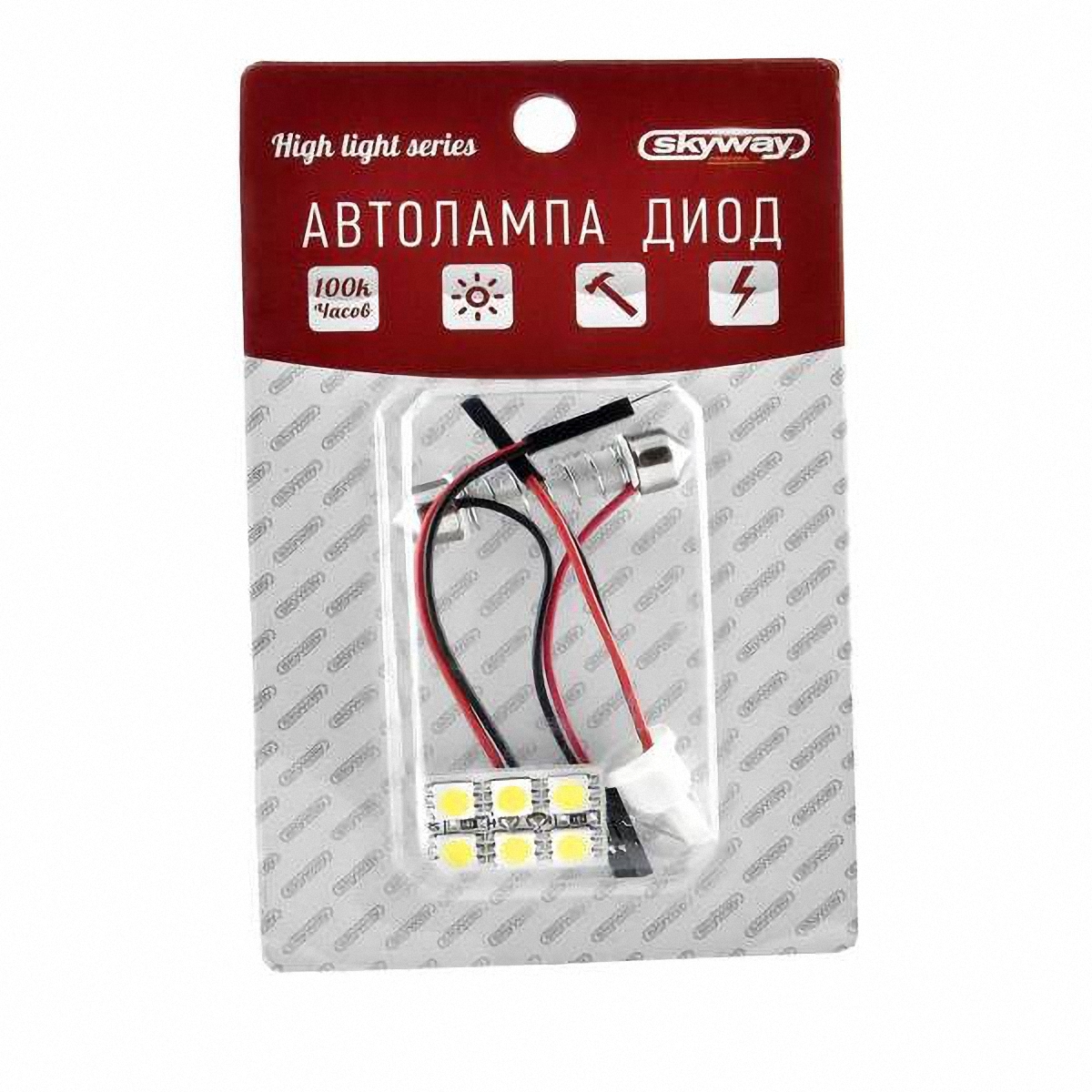 Skyway Панель светодиодная 12V 6 SMD диодов Белая (блистер). S03301006S03301006 Skyway Панель светодиодная 12V 6 SMD диодов Белая (блистер). S03301006S03301006Светодиодные панели имеют значительно больший срок службы, потребляют намного меньше электроэнергии и выдают свет значительно мягче и ровнее, чем те же люминесцентные лампы, не говоря уже о лампах накаливания. Они очень удобны, легко вставляются и достаточно практичны.