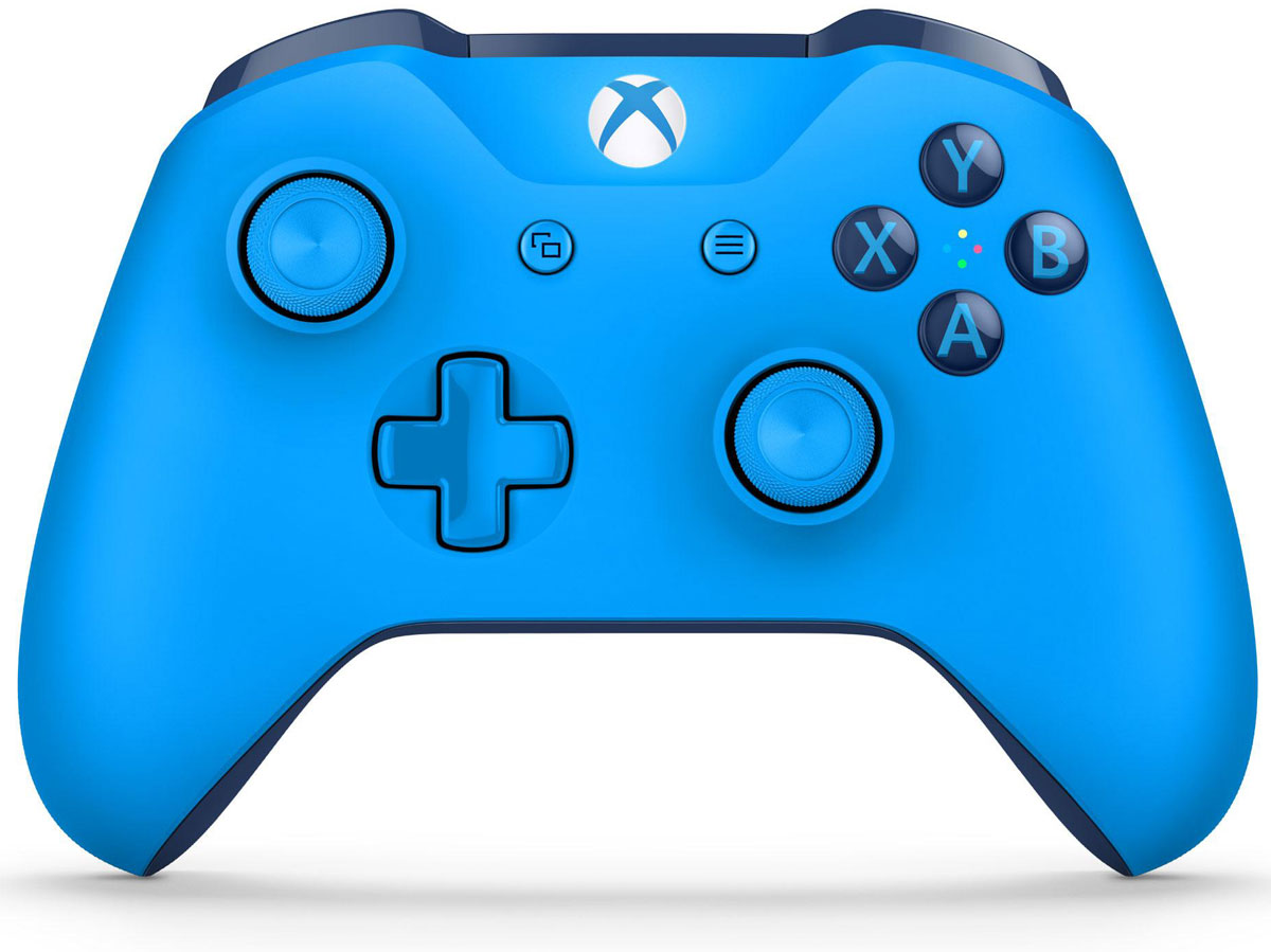 Xbox One Blue беспроводной геймпадWL3-00020 Xbox One Blue беспроводной геймпадWL3-00020Ощутите невероятное удобство управления с беспроводным геймпадом Xbox One Crimson Omen. Импульсные триггеры обеспечивают вибрационную обратную связь, так что вы почувствуете малейшую тряску и столкновения с высочайшей точностью. Отзывчивые мини-джойстики и усовершенствованная крестовина повышают точность. А к 3,5 - мм стереогнезду можно напрямую подключить любую совместимую гарнитуру. Почувствуйте игру благодаря импульсным триггерам. Вибрационные электродвигатели в триггерах обеспечивают прецизионную обратную связь, передавая отдачу оружия, столкновения и тряску для достижения невиданного реализма в играх! Теперь геймпад оснащен 3,5-мм стереогнездом, к которому можно напрямую подключить любимую игровую гарнитуру. Поддерживается беспроводное обновление прошивки, благодаря чему для обновления не требуется подключать геймпад с помощью кабеля USB. Точность Крестовина отлично реагирует как на касания, так и на нажатия навигационных...