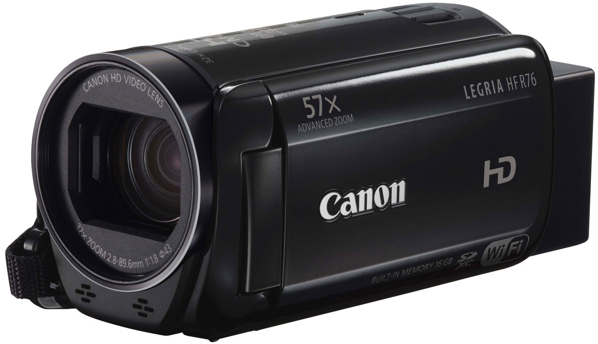 Canon LEGRIA HF R76, Black цифровая видеокамера1237C004 Canon LEGRIA HF R76, Black цифровая видеокамера1237C004Благодаря мощным технологиям, которые автоматически улучшают качество видеоизображения, компактная, легкая в использовании видеокамера Canon LEGRIA HF R76 с функциями Wi-Fi и NFC позволяет создавать видео превосходного качества. Идеально подходит, чтобы делиться памятными семейными событиями. Оцените удобство съемки и простое, интуитивно понятное управление касанием пальцев благодаря большому, яркому сенсорному экрану емкостного типа. Одновременно записывайте видео в форматах AVCHD и MP4 и легко выполняйте подключение к мобильным устройствам с помощью Wi-Fi и NFC для дистанционной съемки и удобной отправки файлов MP4 друзьям или на сайты социальных сетей. Множество мощных технологий позволяют создавать видео Full HD потрясающего качества, что бы вы ни снимали. К ним относятся: большой усовершенствованный зум-объектив 57x для съемки с больших расстояний, функция автоматической помощи в кадрировке при зумировании, чтобы удерживать объект в кадре, а...