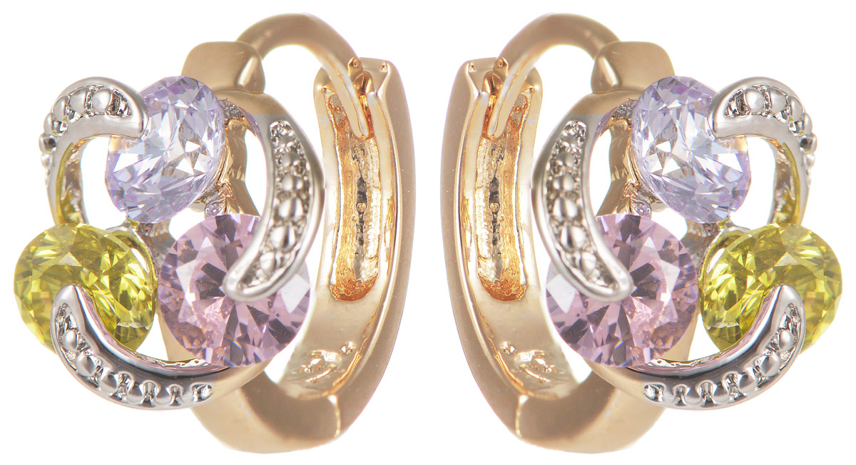 Серьги Taya, цвет: золотистый, розовый, зеленый. T-B-11645T-B-11645-EARR-GL.MULTI Серьги Taya, цвет: золотистый, розовый, зеленый. T-B-11645T-B-11645-EARR-GL.MULTIМодные позолоченные серьги Taya изготовлены из бижутерного сплава и оформлены цирконами. Серьги застегиваются с помощью замка-булавки. Оригинальные серьги внесут изюминку, как в повседневный, так и в выходной образ и позволят выделиться среди окружающих.